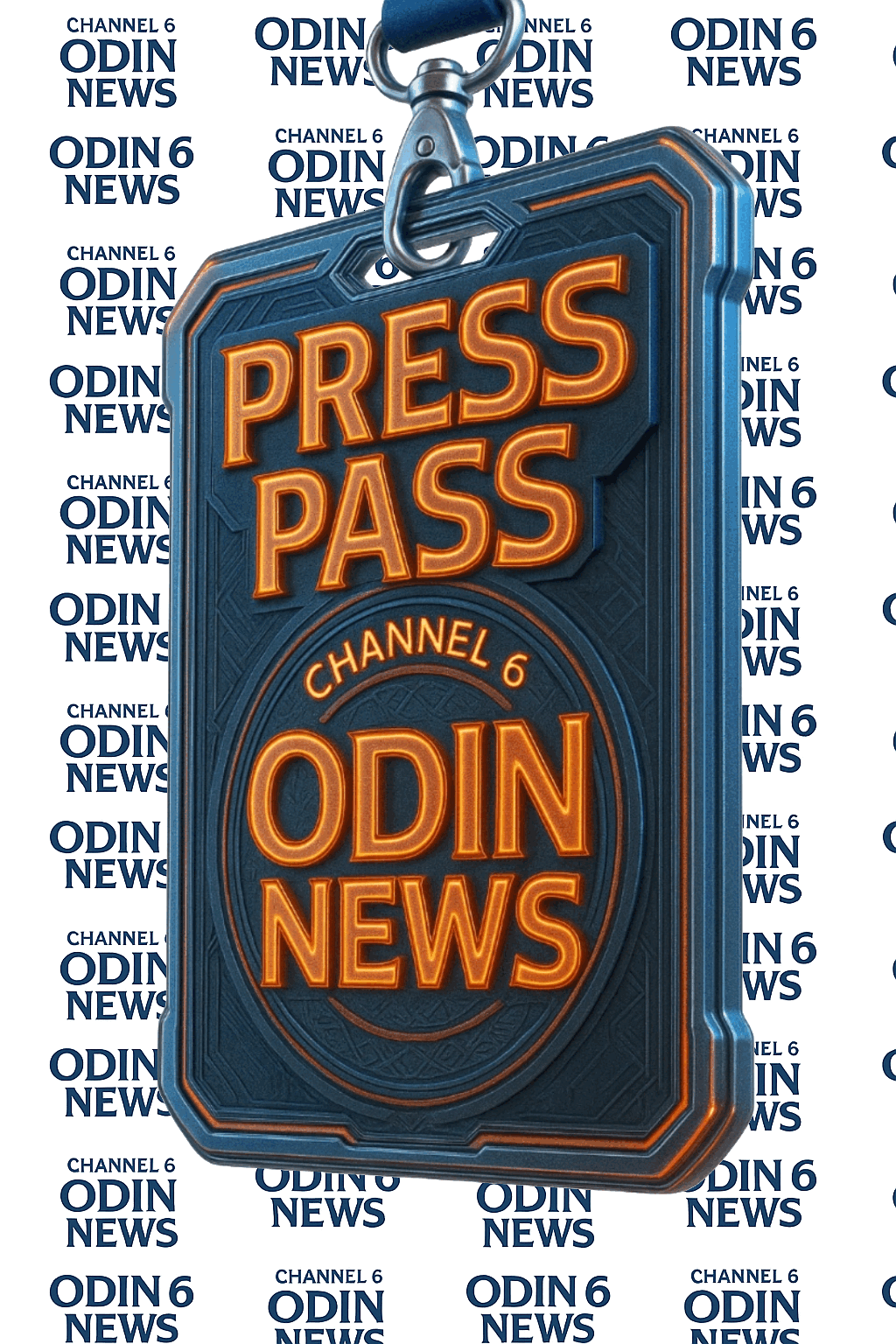 Channel 6 Odin News Bronze Press Pass